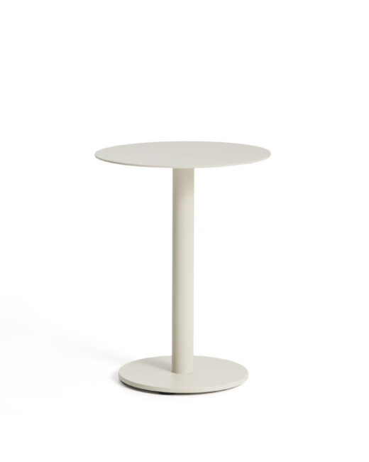 Kave Home Asinara bijzettafel in ecru aluminium Ø40 cm