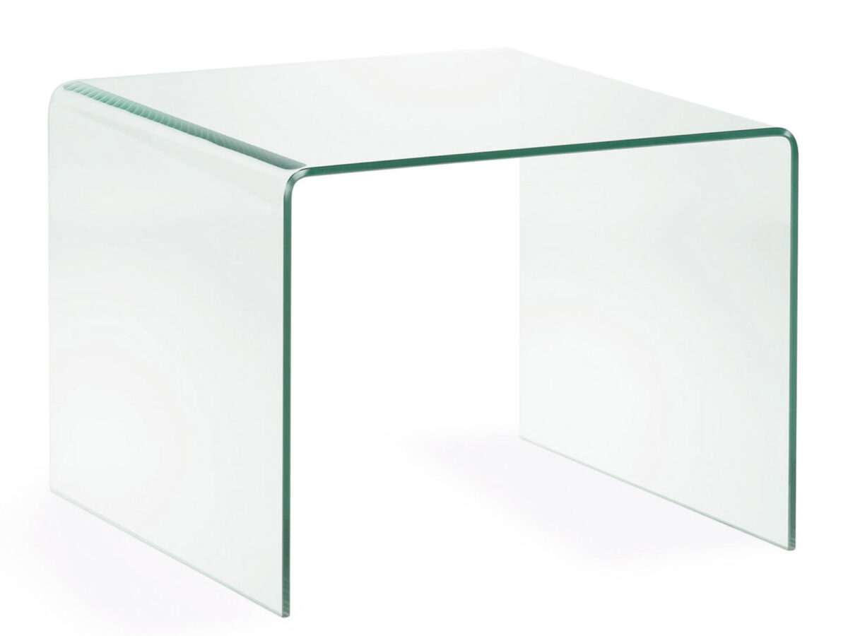 Kave Home Burano glazen bijzettafel 60 x 60 cm
