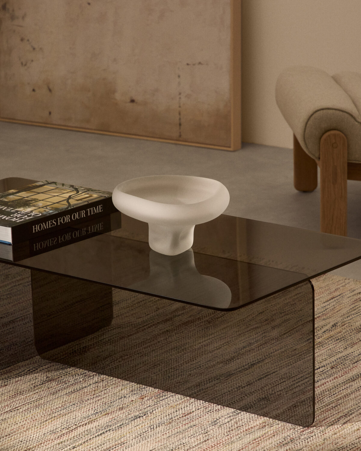 Kave Home Ondaro tafelstuk van gepolijst glas 15 cm - Afbeelding 3