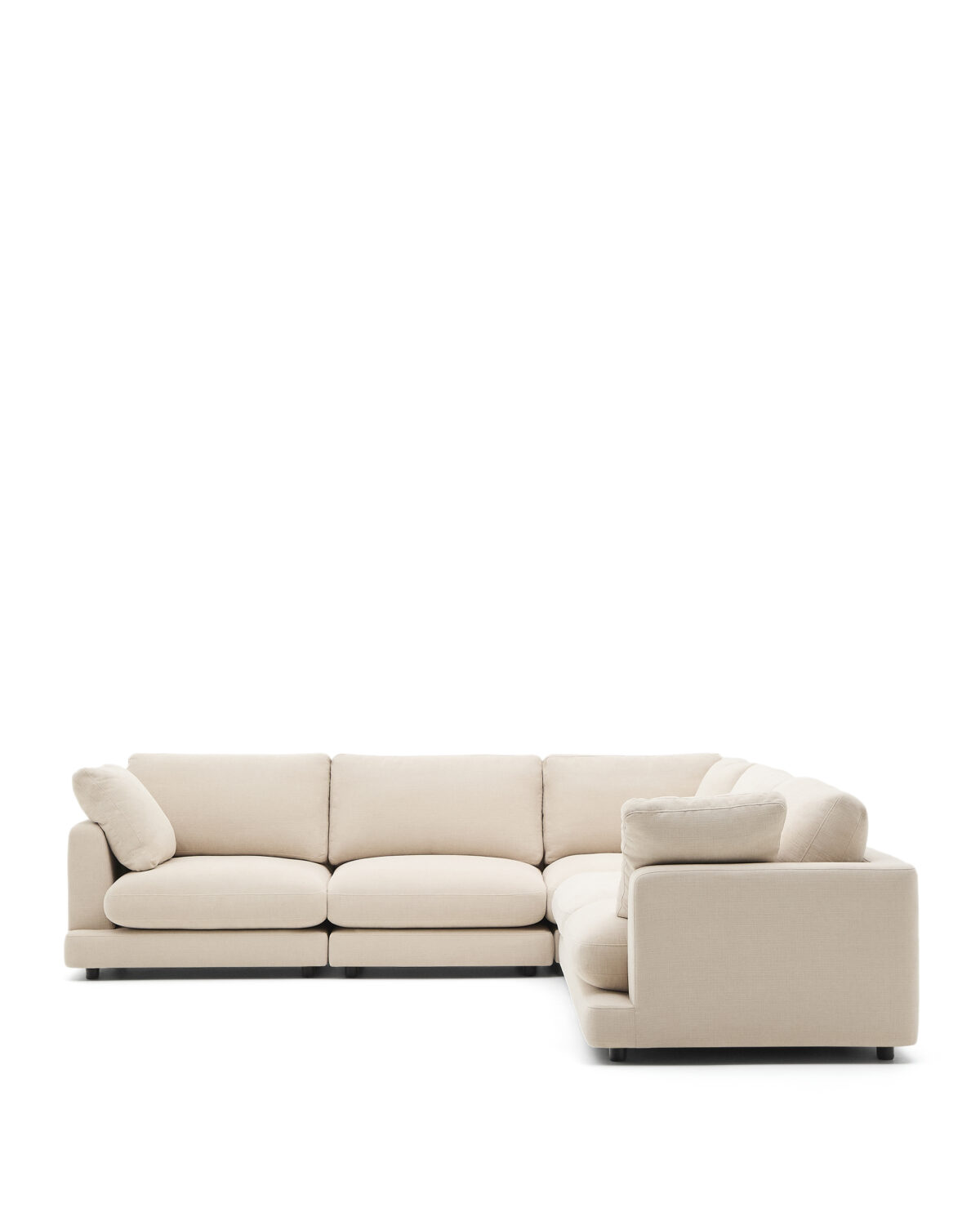Kave Home Gala 6-zitshoekbank in beige chenille FSC Mix Credit 300 x 300 cm