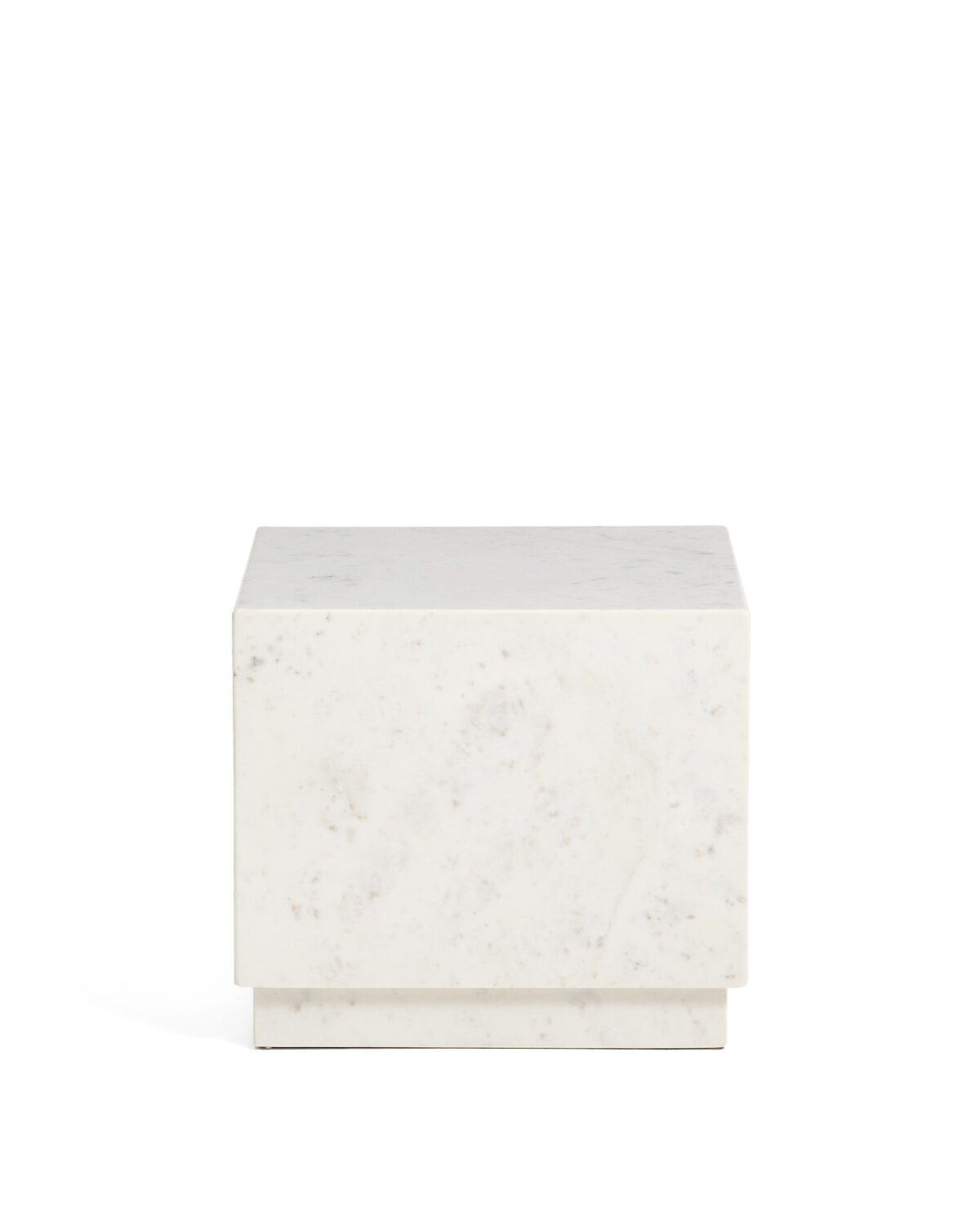 Kave Home Sorein witte bijzettafel van marmer 40 x 40 cm