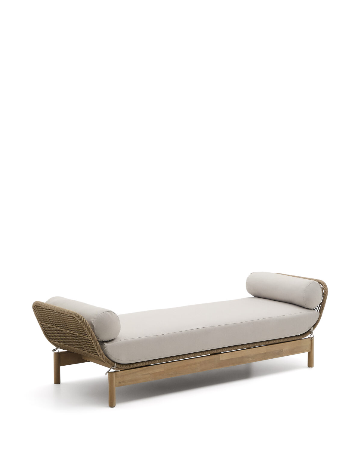 Kave Home Ligstoel Catalina beige van touw en massief acaciahout FSC 100% - Afbeelding 7