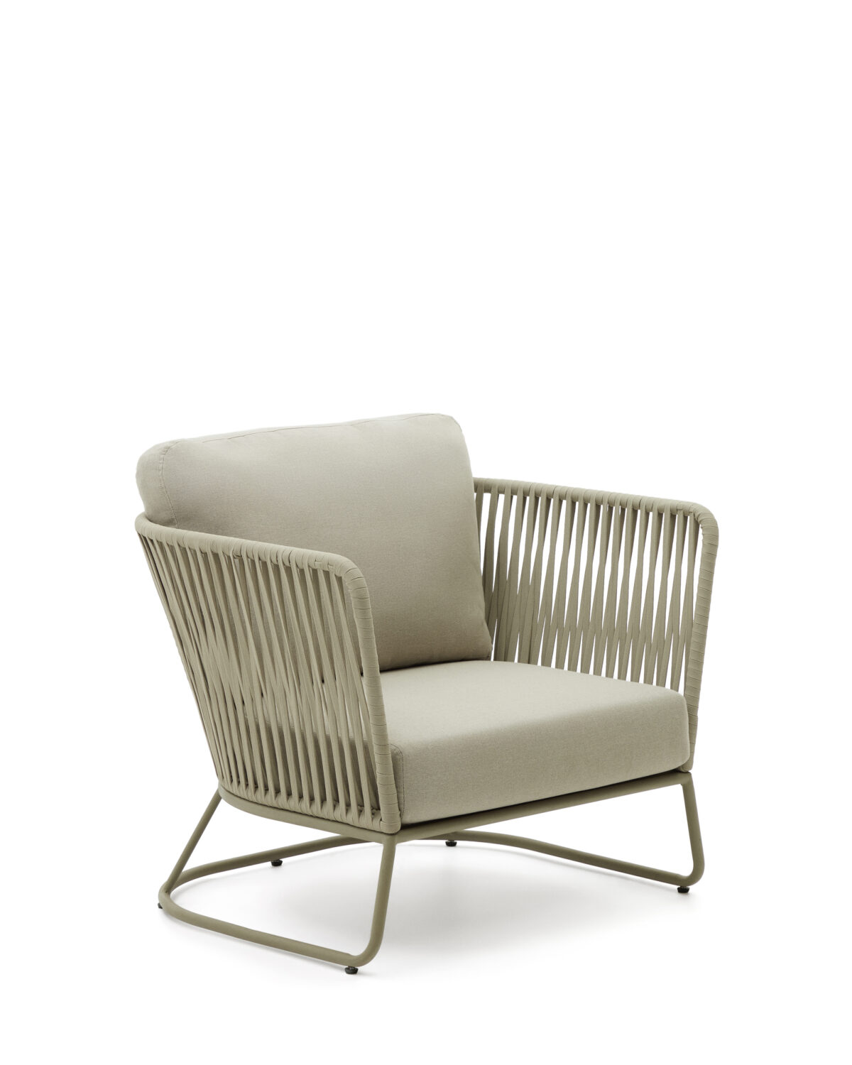 Kave Home Outdoor-fauteuil Saconca van touw en groen gegalvaniseerd staal - Afbeelding 6