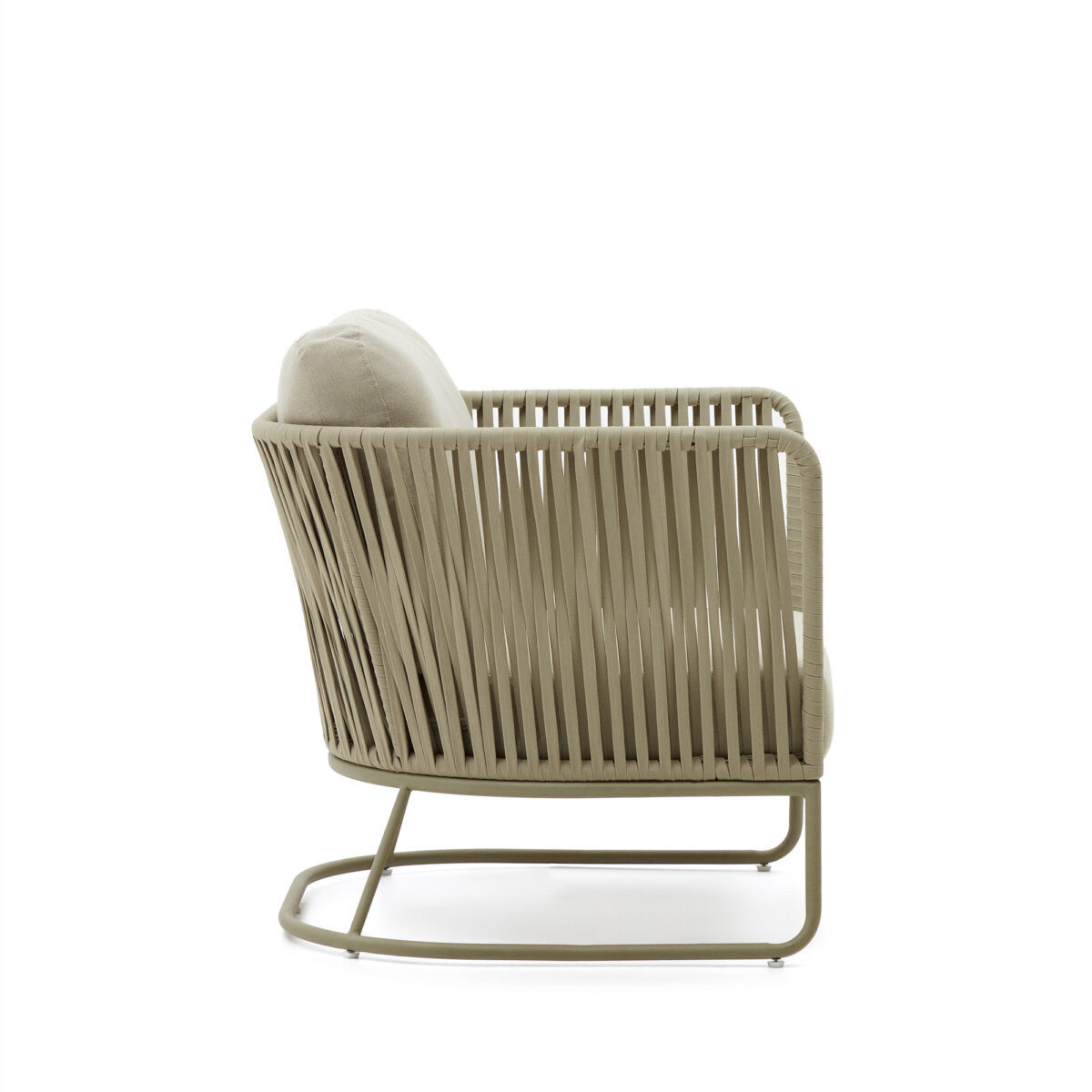 Kave Home Outdoor-fauteuil Saconca van touw en groen gegalvaniseerd staal - Afbeelding 7