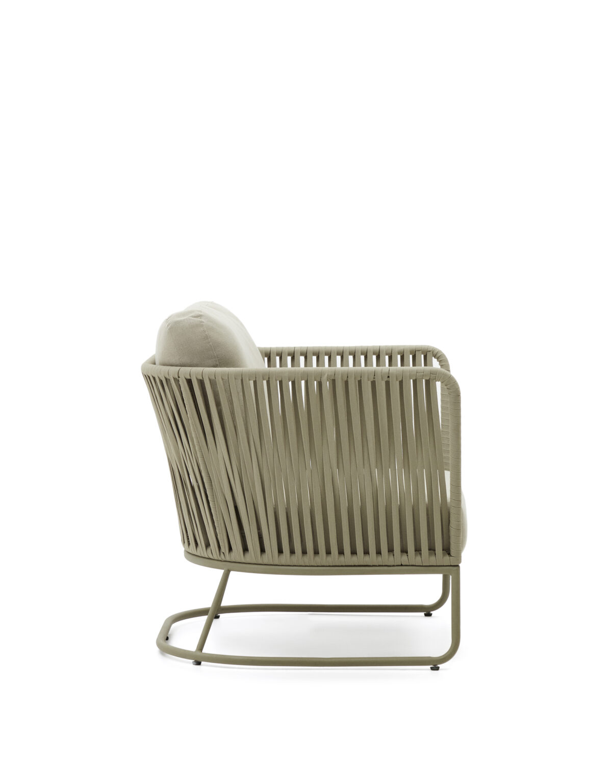 Kave Home Outdoor-fauteuil Saconca van touw en groen gegalvaniseerd staal - Afbeelding 8