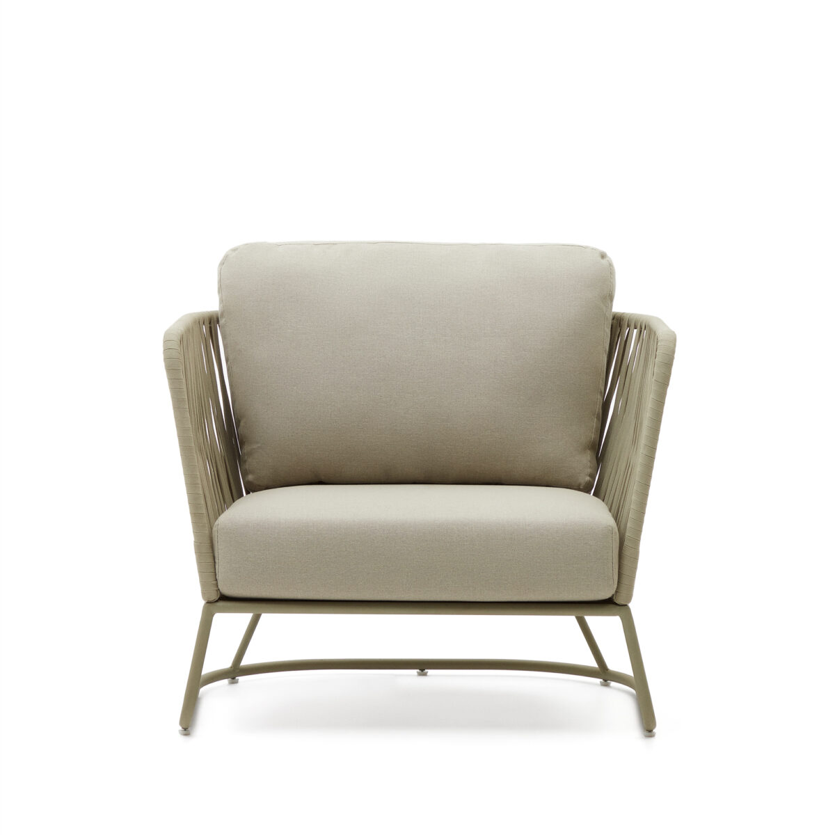 Kave Home Outdoor-fauteuil Saconca van touw en groen gegalvaniseerd staal - Afbeelding 11