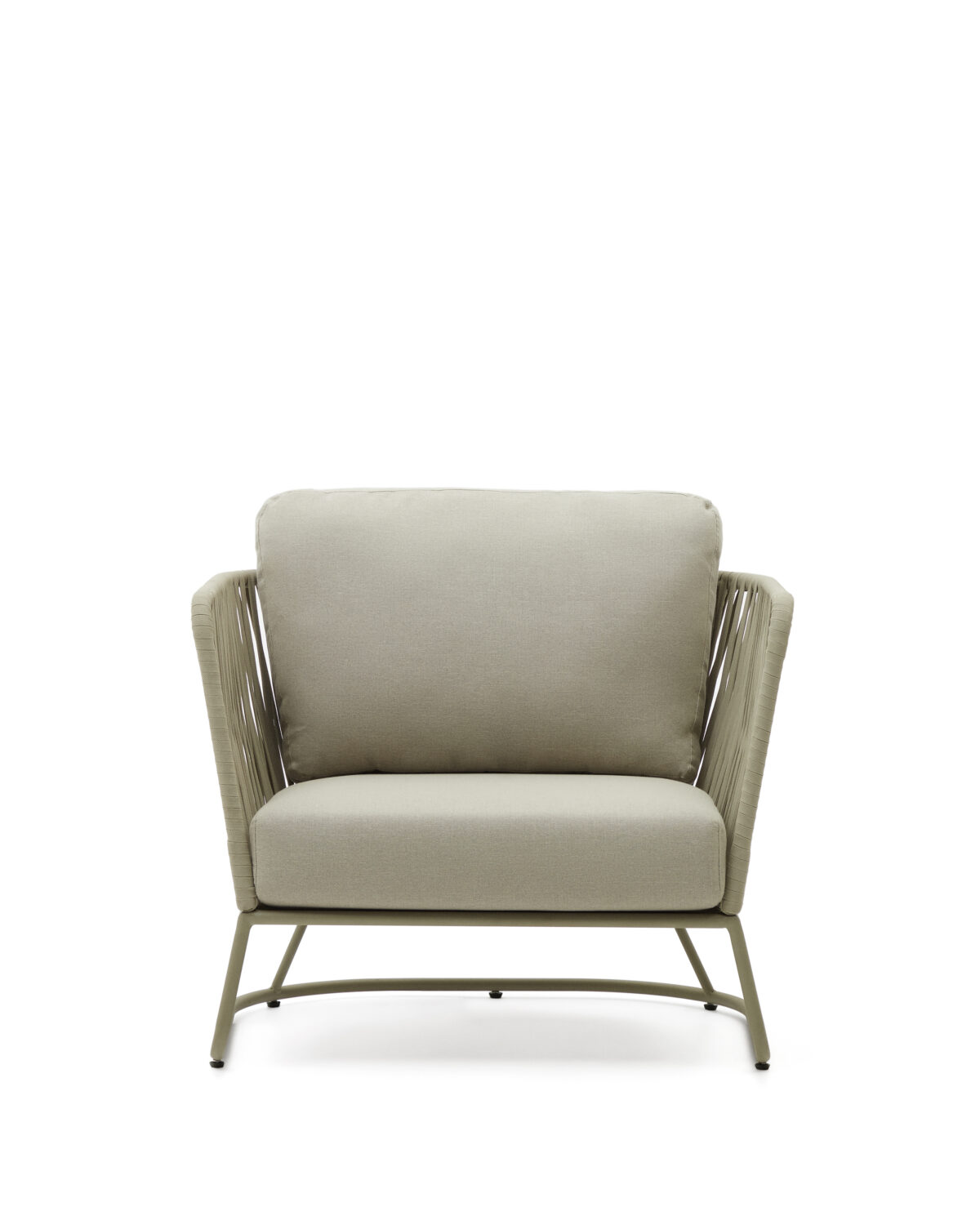 Kave Home Outdoor-fauteuil Saconca van touw en groen gegalvaniseerd staal - Afbeelding 12