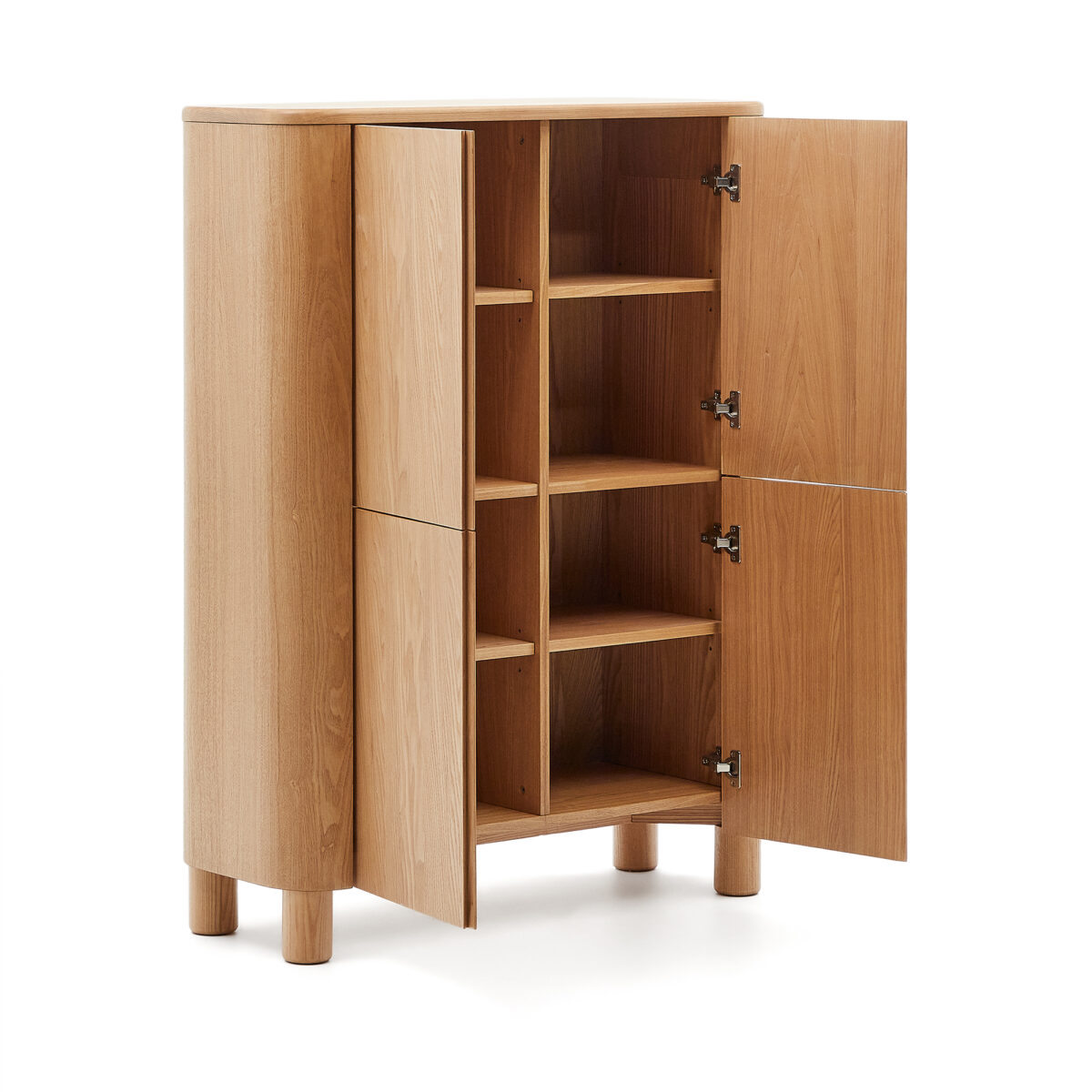 Kave Home Hoog dressoir Salaya van FSC Mix Credit essenmultiplex 100 x 134 cm - Afbeelding 7