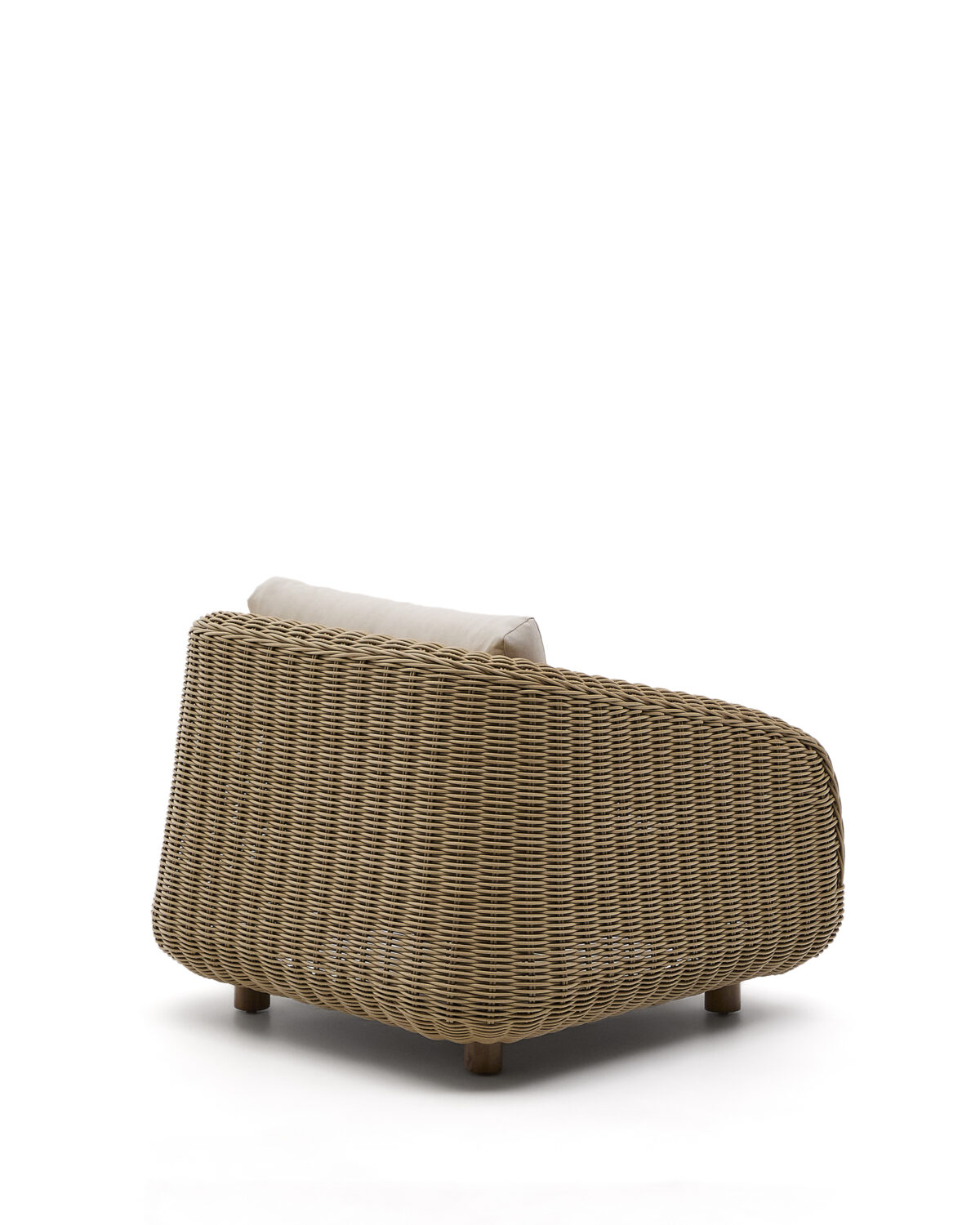 Kave Home Meria fauteuil van synthetisch rotan met poten in massief acaciahout FSC 100% - Afbeelding 7