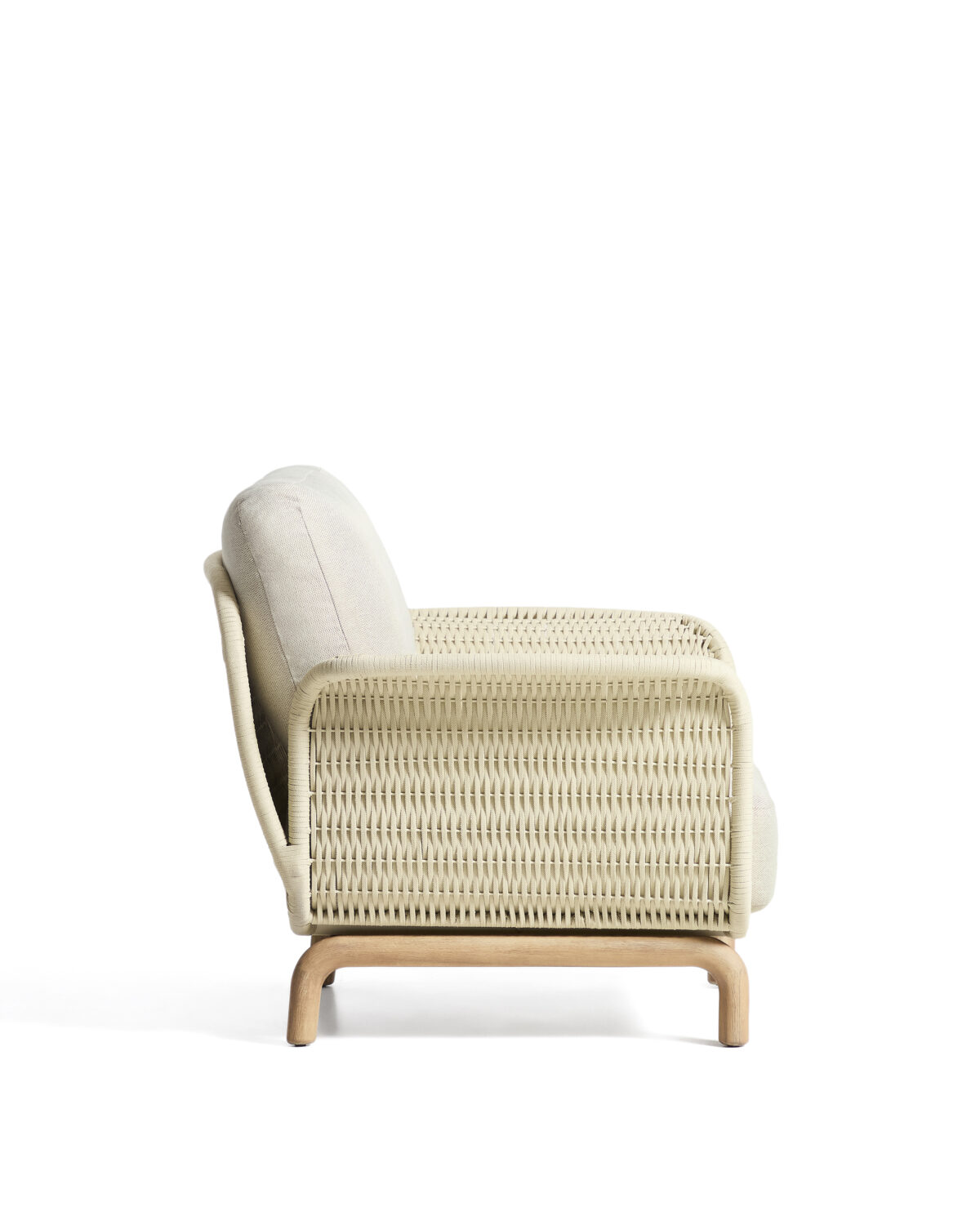 Kave Home Alipa fauteuil van massief acaciahout en ecru touw FSC 100% - Afbeelding 6