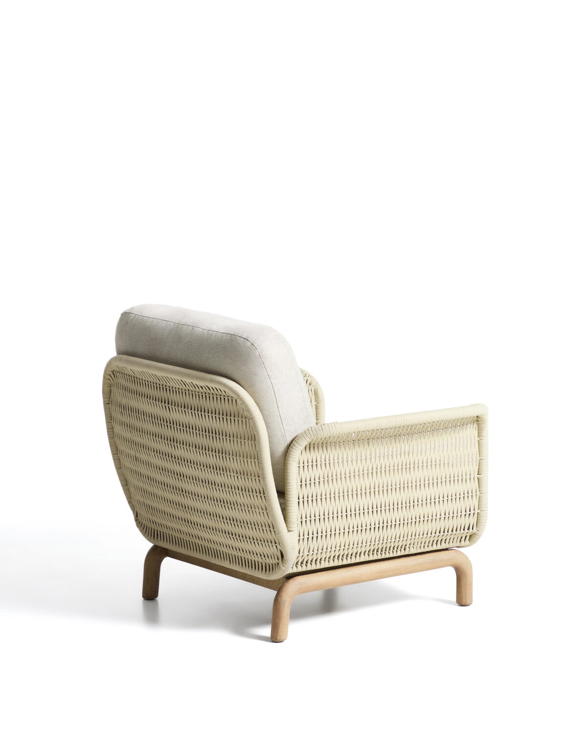 Kave Home Alipa fauteuil van massief acaciahout en ecru touw FSC 100% - Afbeelding 7