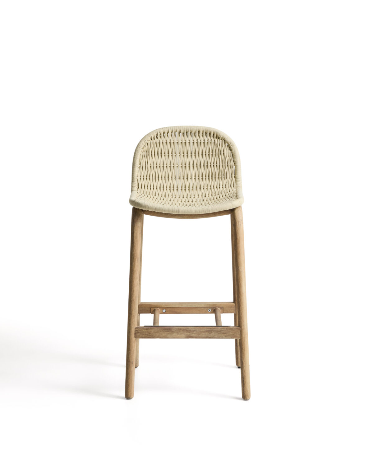 Kave Home Alipa kruk van massief acaciahout en ecru touw 75 cm FSC 100% - Afbeelding 6