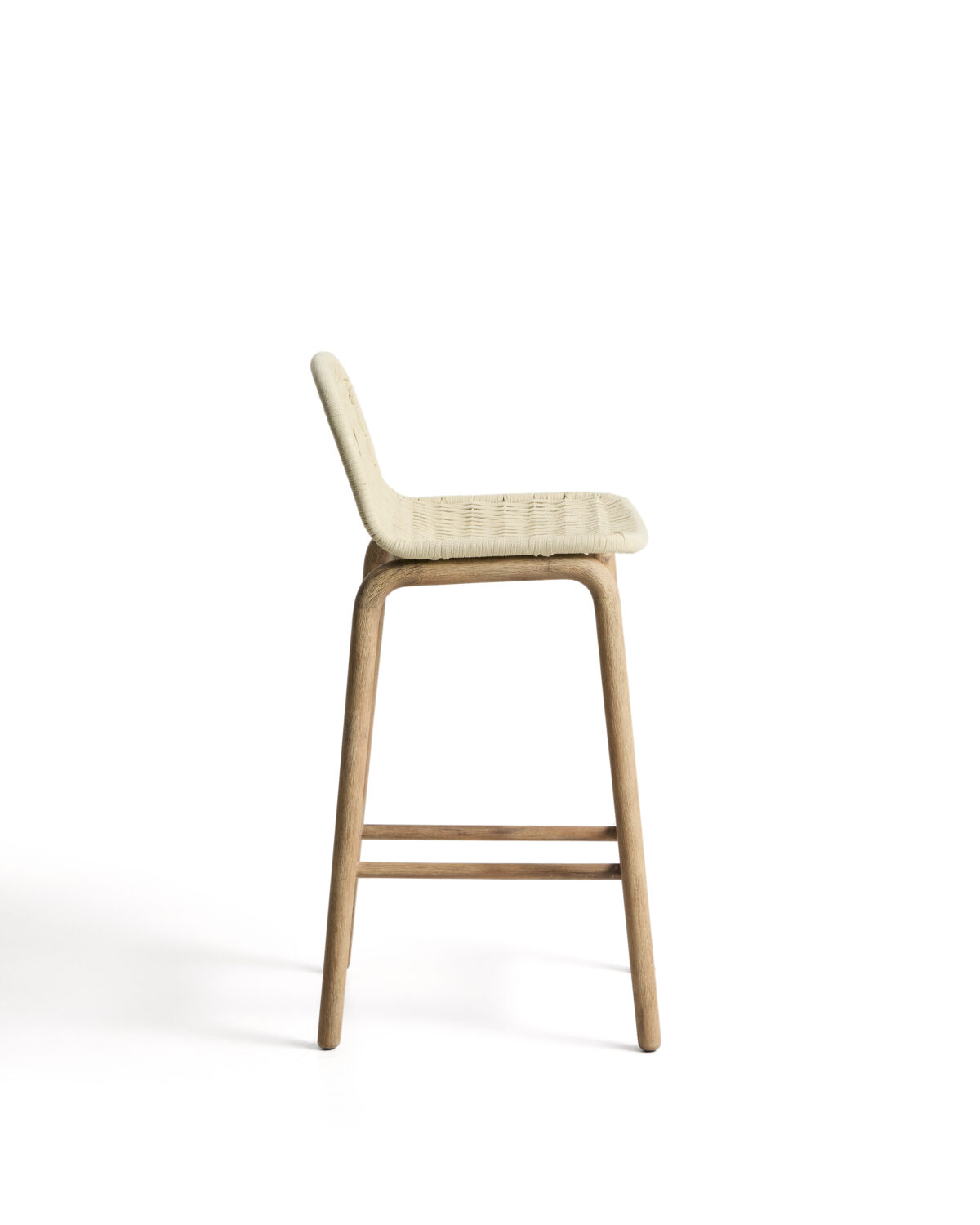 Kave Home Alipa kruk van massief acaciahout en ecru touw 75 cm FSC 100% - Afbeelding 7