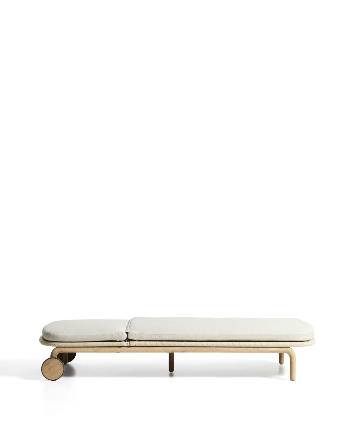 Kave Home Alipa ligstoel van massief acaciahout en ecru touw FSC 100% - Afbeelding 6