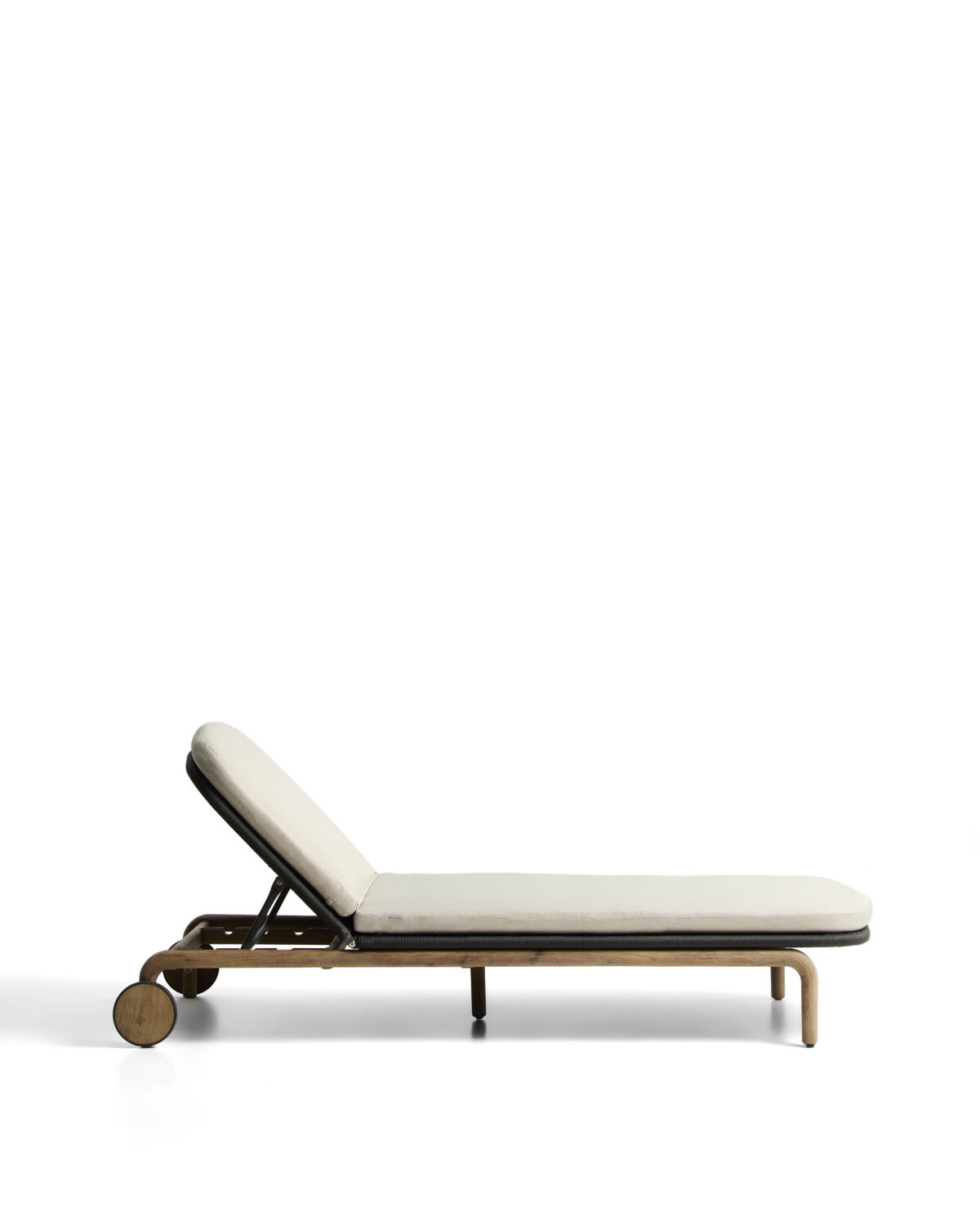 Kave Home Alipa ligstoel van massief acaciahout en donkergrijs touw FSC 100% - Afbeelding 6