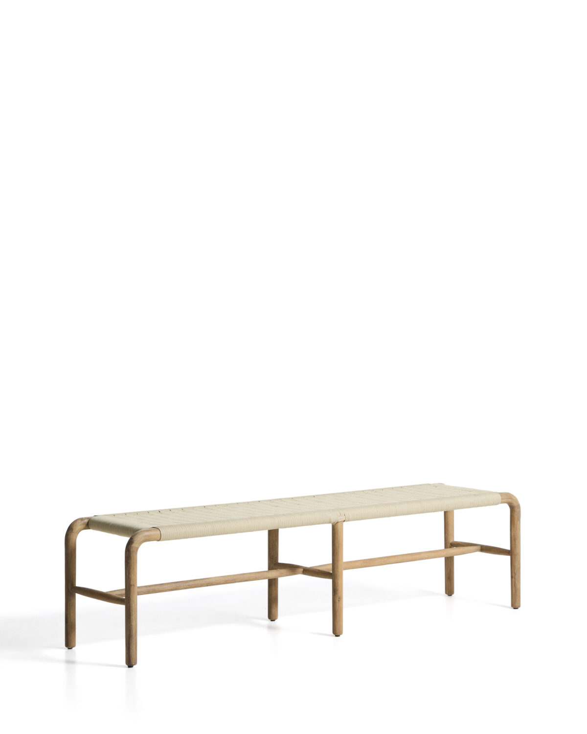 Kave Home Alipa bank van massief acaciahout en ecru touw 180 cm FSC 100% - Afbeelding 6