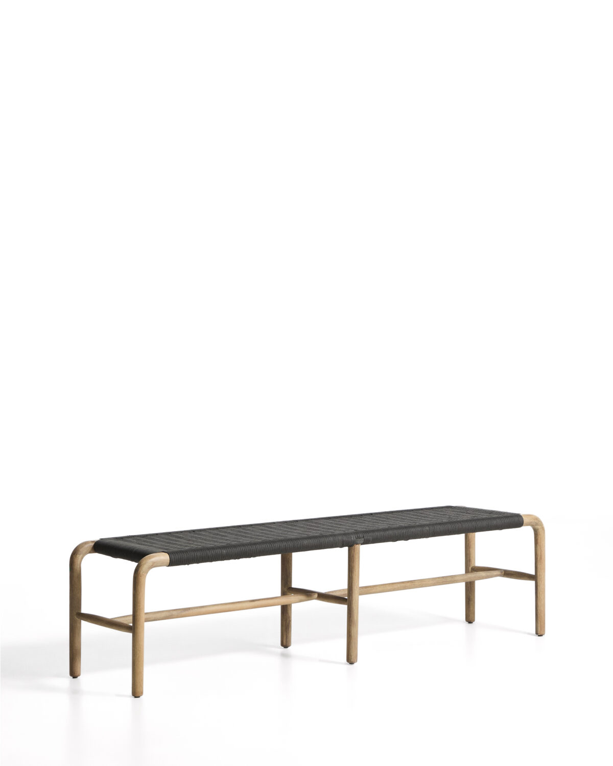 Kave Home Alipa bank van massief acaciahout en donkergrijs touw 180 cm FSC 100% - Afbeelding 6