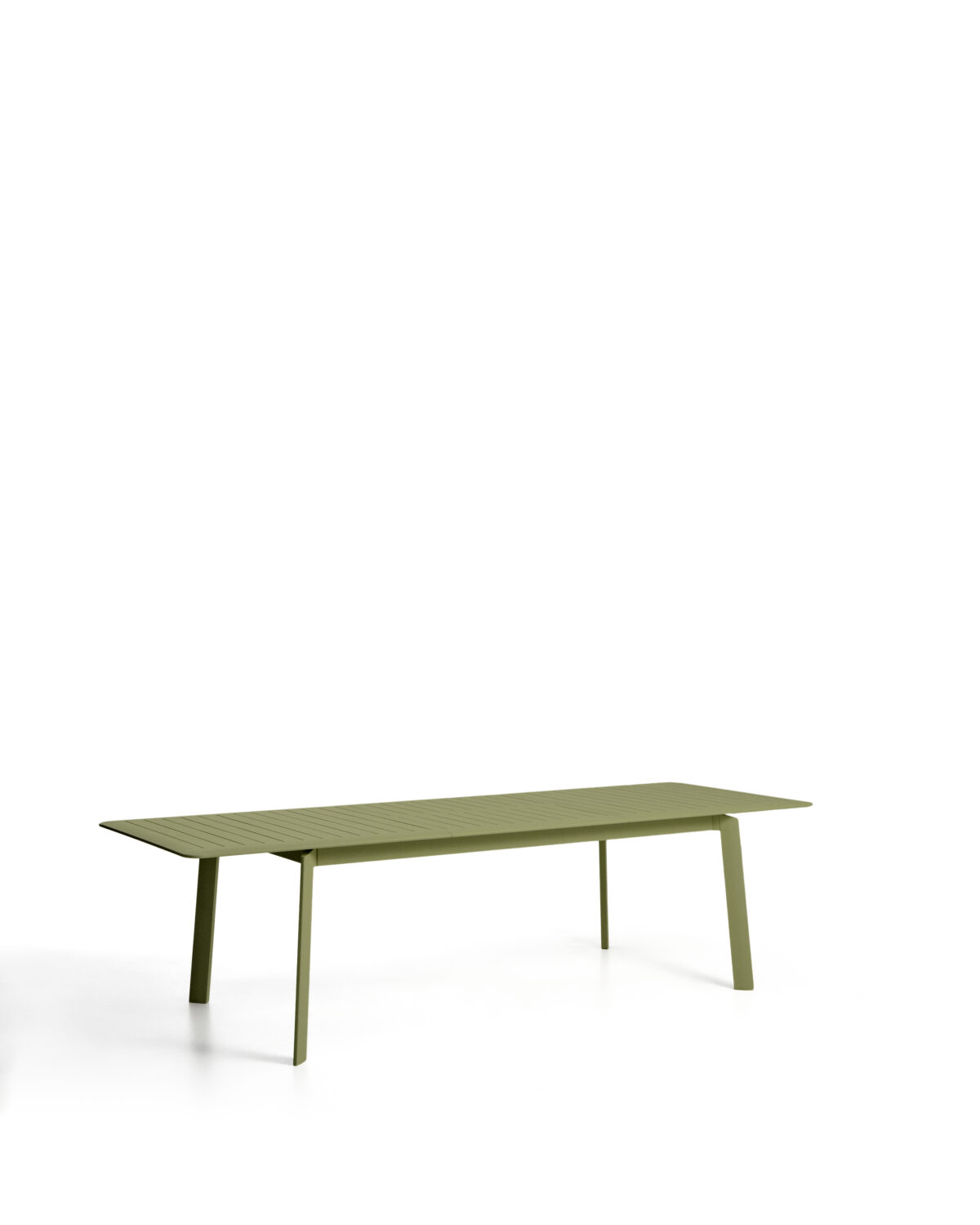 Kave Home Brela uitschuifbare tafel van groen aluminium 205(287) x 100 cm - Afbeelding 8