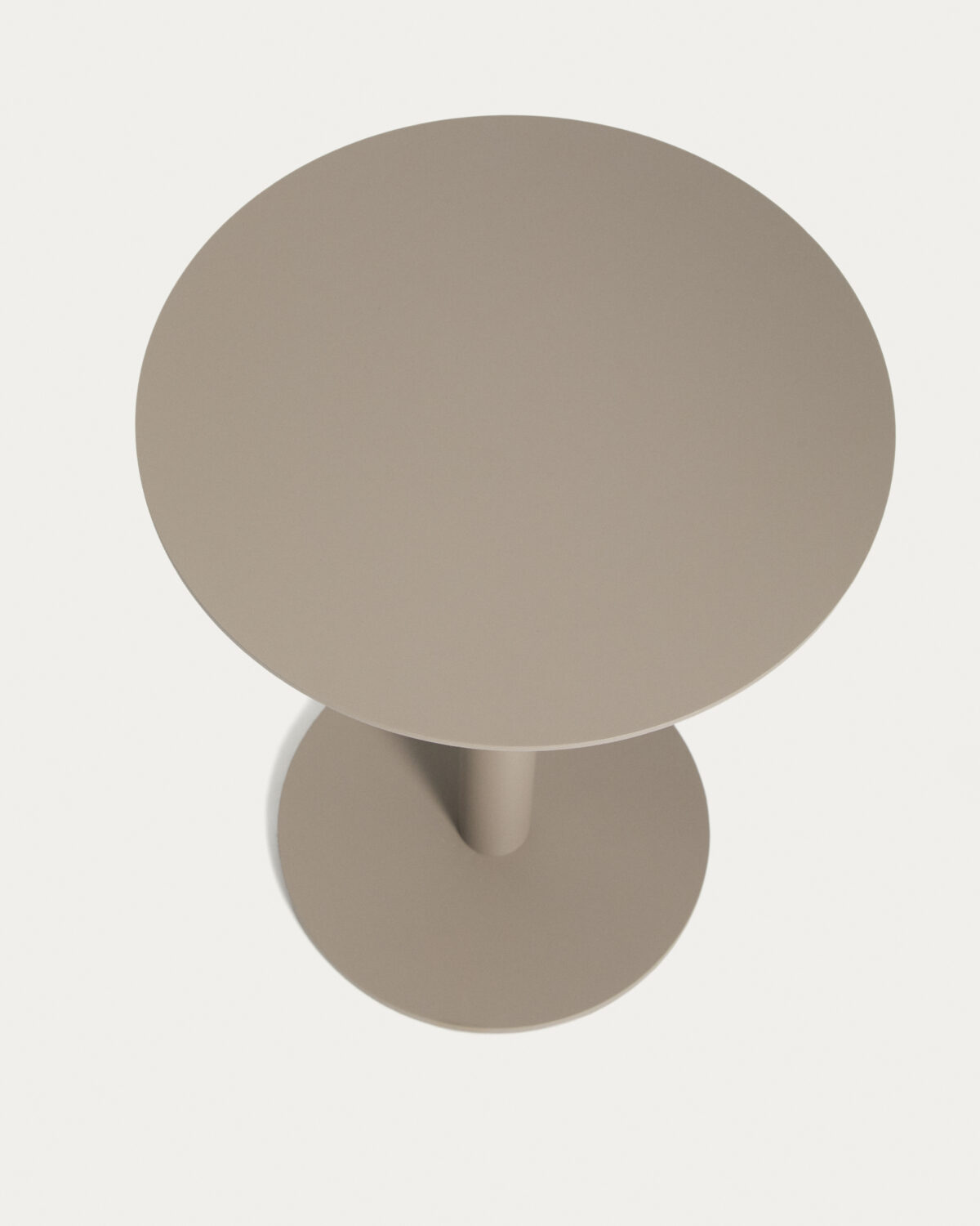 Kave Home Asinara bijzettafel in taupe aluminium Ø40 cm - Afbeelding 5
