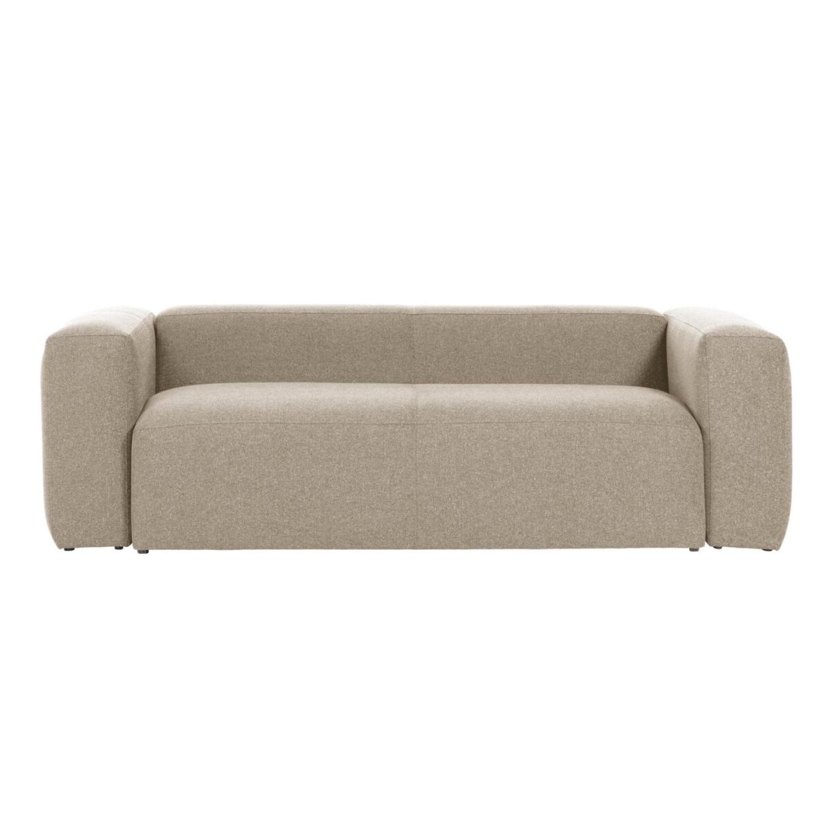 Kave Home Blok 3-zitsbank in beige chenille 240 cm FSC Mix Credit - Afbeelding 6