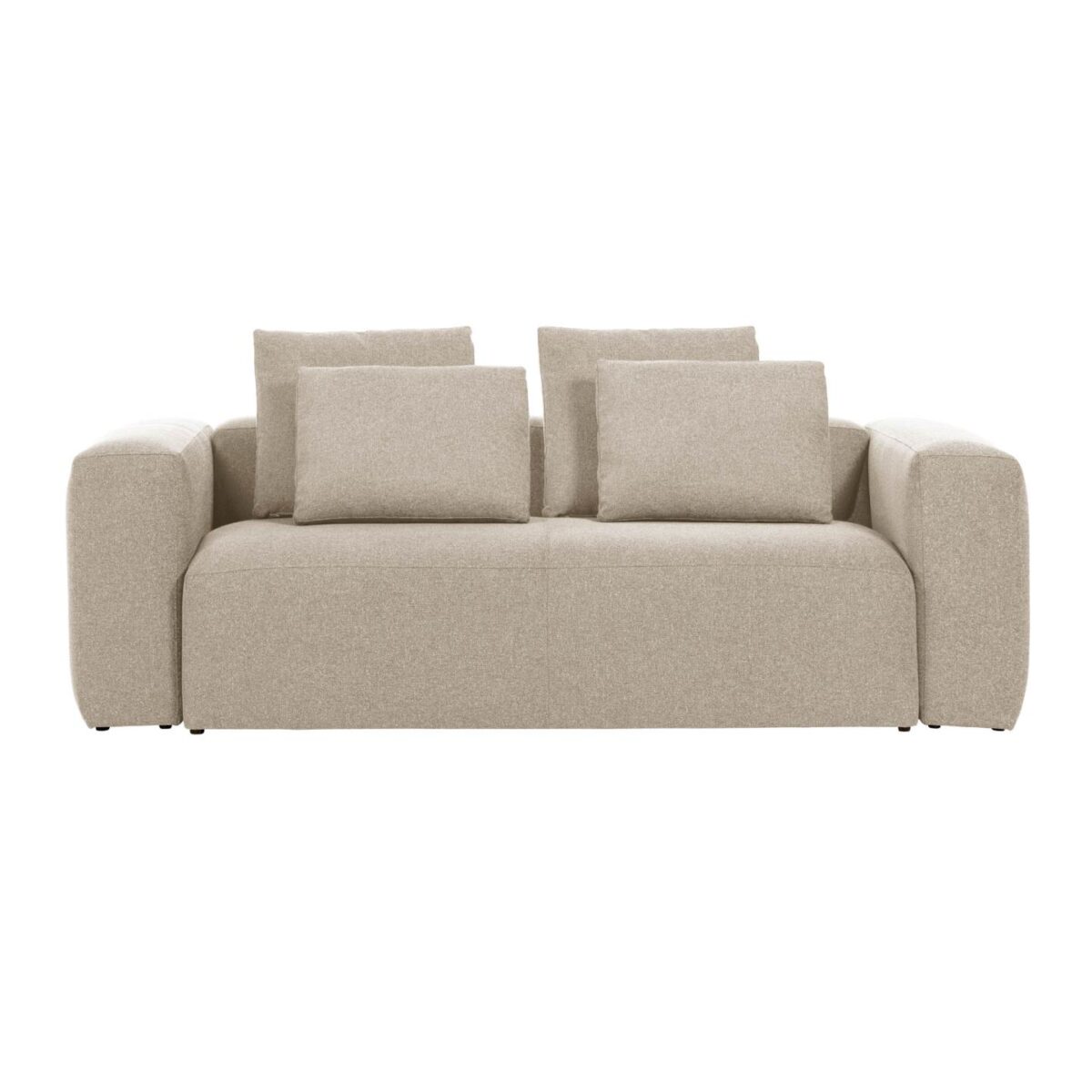 Kave Home Blok 3-zitsbank in beige chenille 240 cm FSC Mix Credit - Afbeelding 9