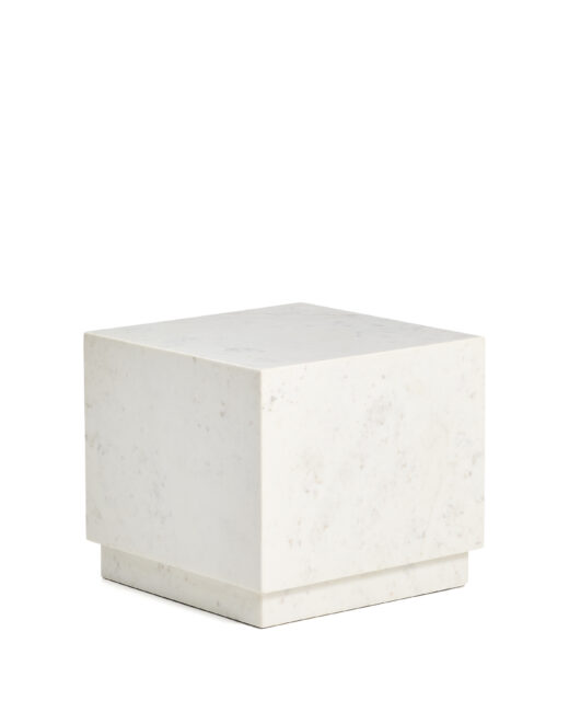 Kave Home Sorein witte bijzettafel van marmer 40 x 40 cm