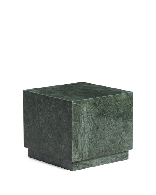 Kave Home Sorein groene bijzettafel van marmer 40 x 40 cm