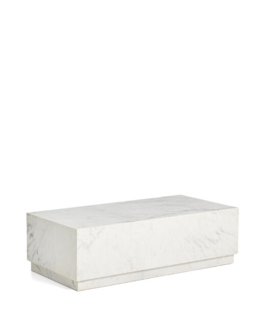 Kave Home Sorein salontafel van wit marmer 100 x 50 cm