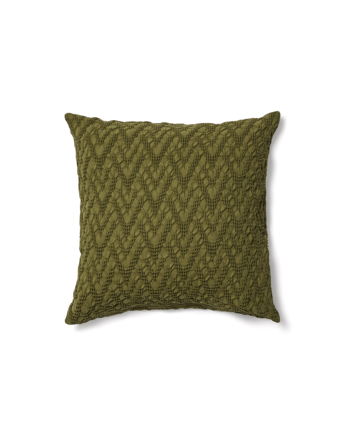 Kave Home Evone kussenhoes van 100% katoen met wafelstructuur groen 50 x 50 cm