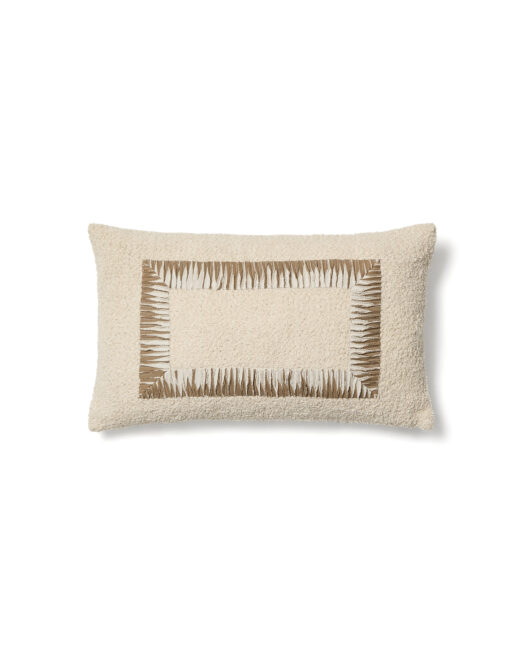 Kave Home Enari kussenhoes van katoen in beige en bruin 50 x 30 cm