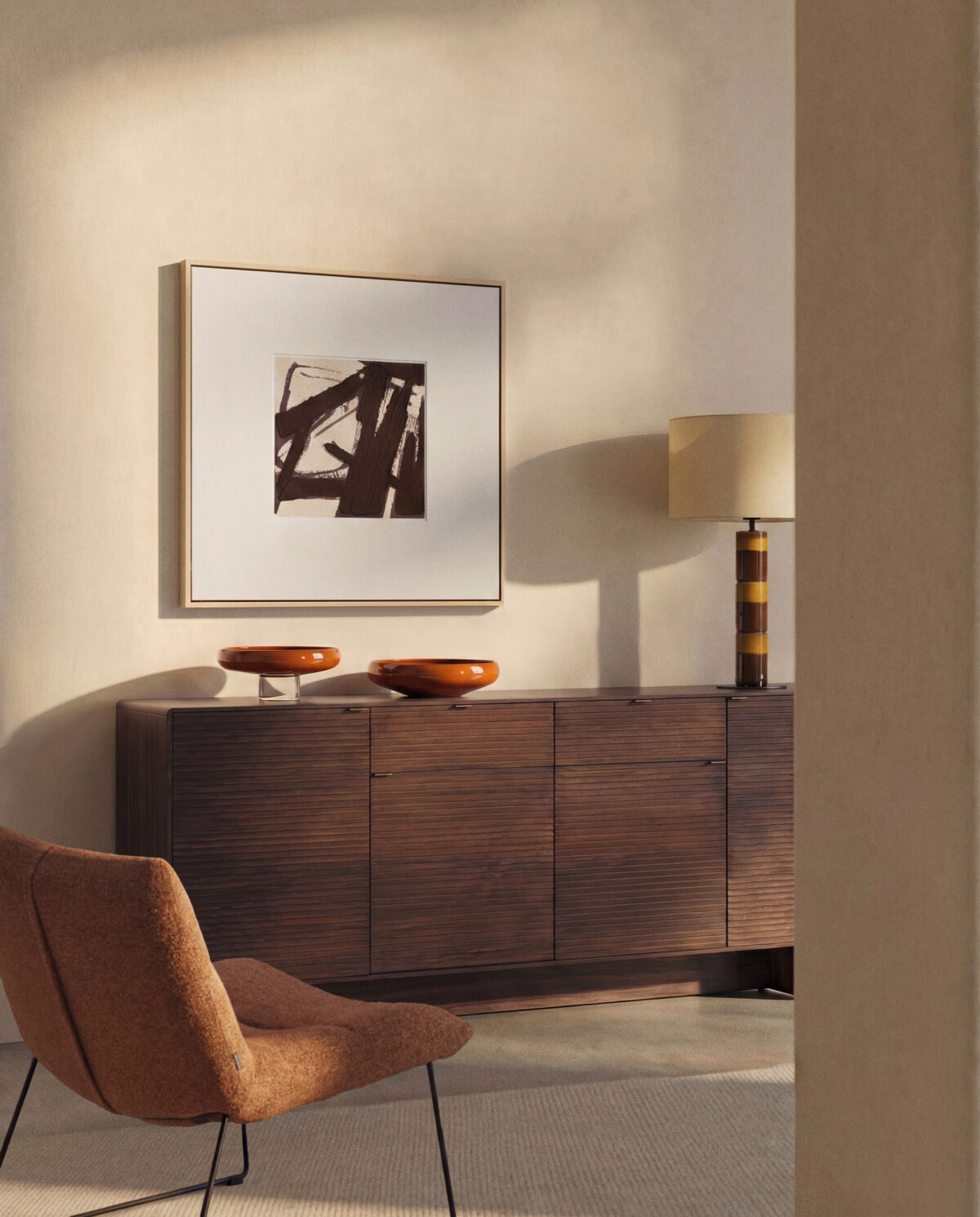 Kave Home Norlen dressoir met 4 deuren en 2 laden in walnootfineer FSC Mix Credit 194,5 x 78 cm - Afbeelding 20