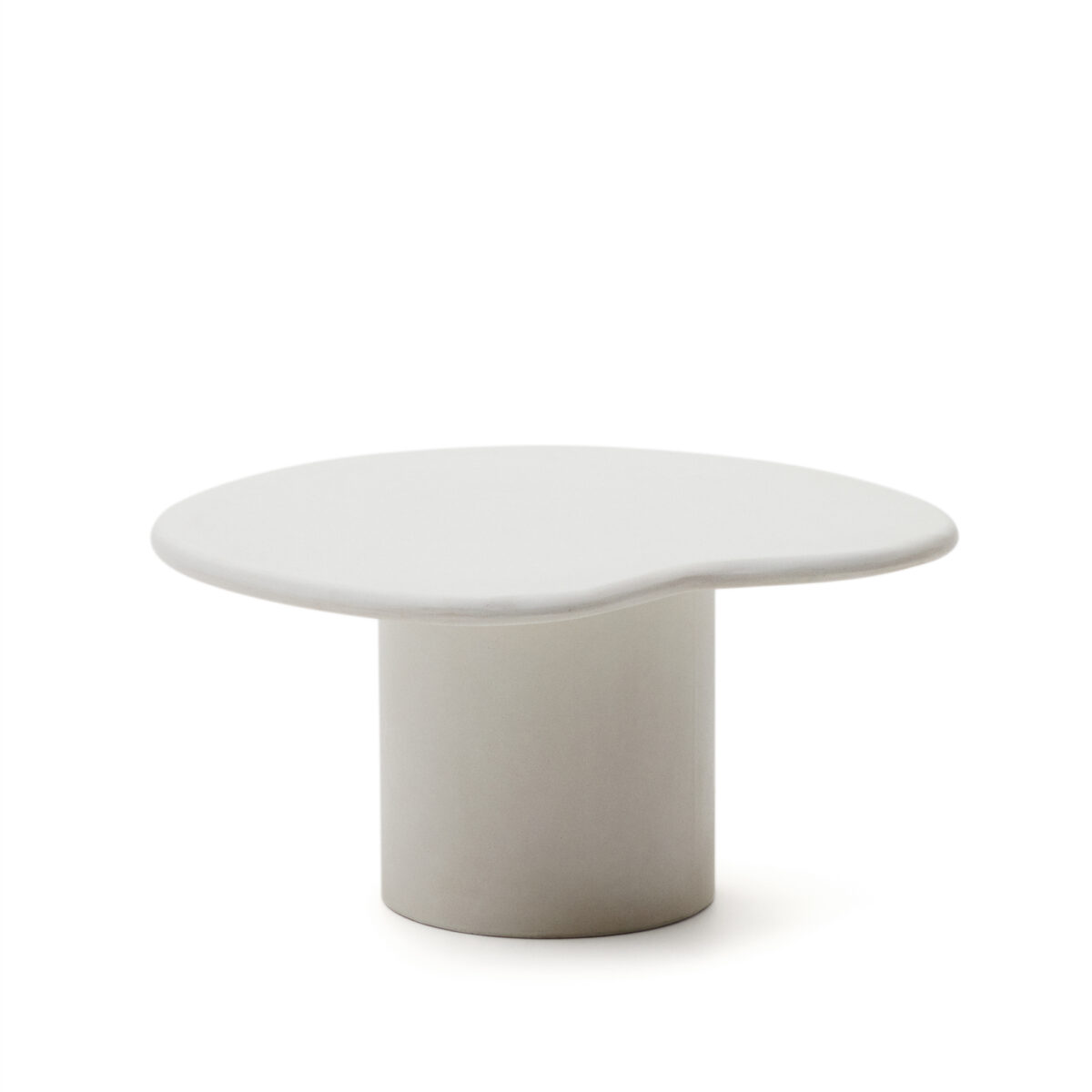 Kave Home Salontafel Macarella van wit cement 83 x 77 cm - Afbeelding 5