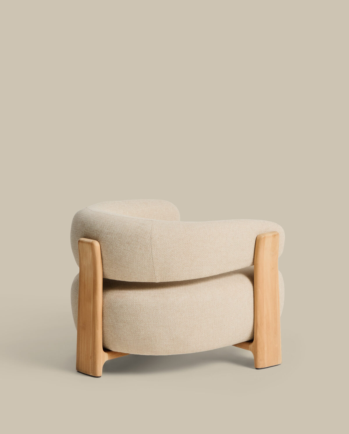Kave Home Granite outdoor fauteuil in beige met poten in massief teakhout in naturelkleurige afwerking FSC 100% - Afbeelding 7