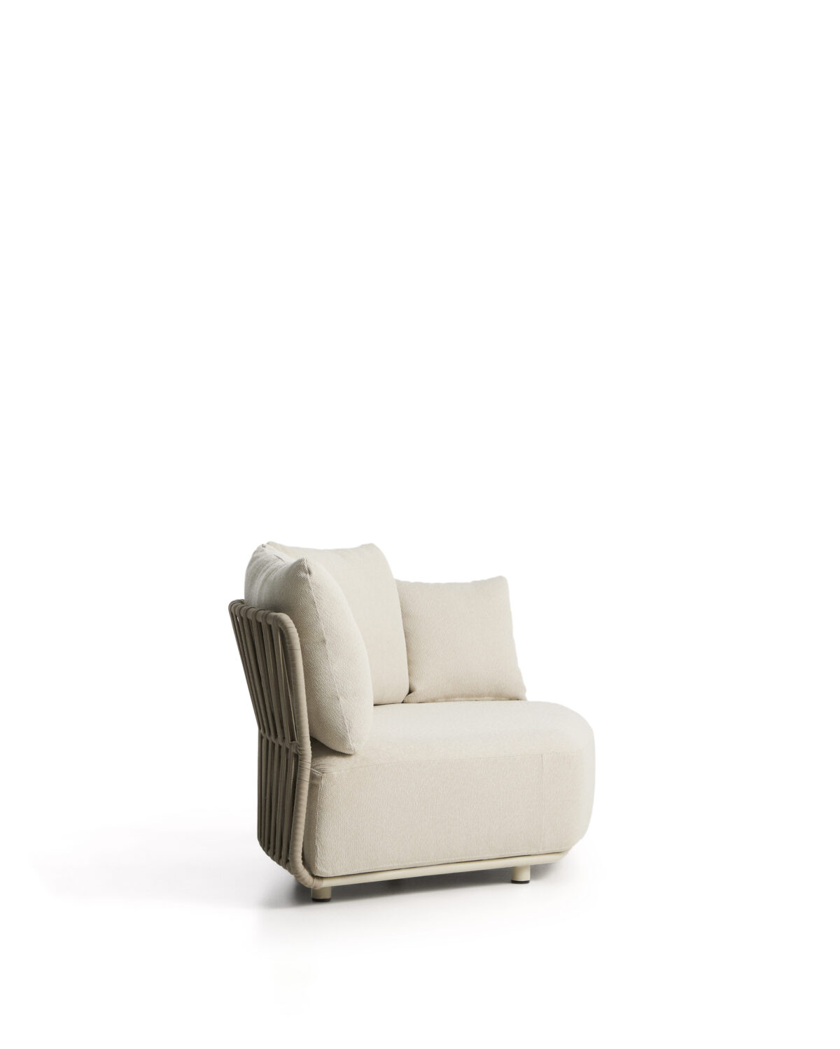 Kave Home Osani geronde module van ecru aluminium en taupe touw 167 cm - Afbeelding 6