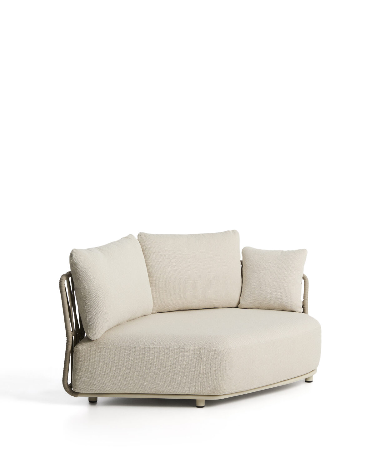 Kave Home Osani geronde module van ecru aluminium en taupe touw 167 cm - Afbeelding 7