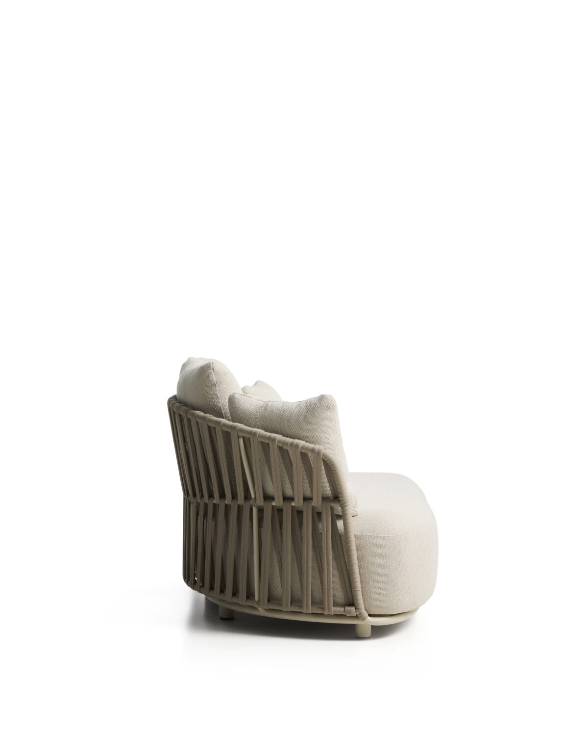 Kave Home Osani 2-zitsbank van ecru aluminium en taupe touw 170 cm - Afbeelding 7