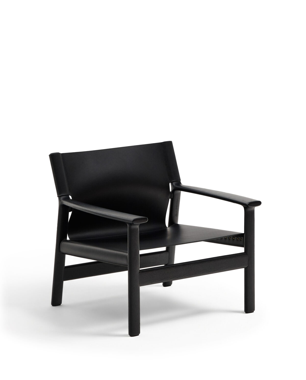 Kave Home Zwarte Jan fauteuil gemaakt van gerecyclede leervezels en massief essenhout met afwerking in zwart FSC 100% - Afbeelding 19
