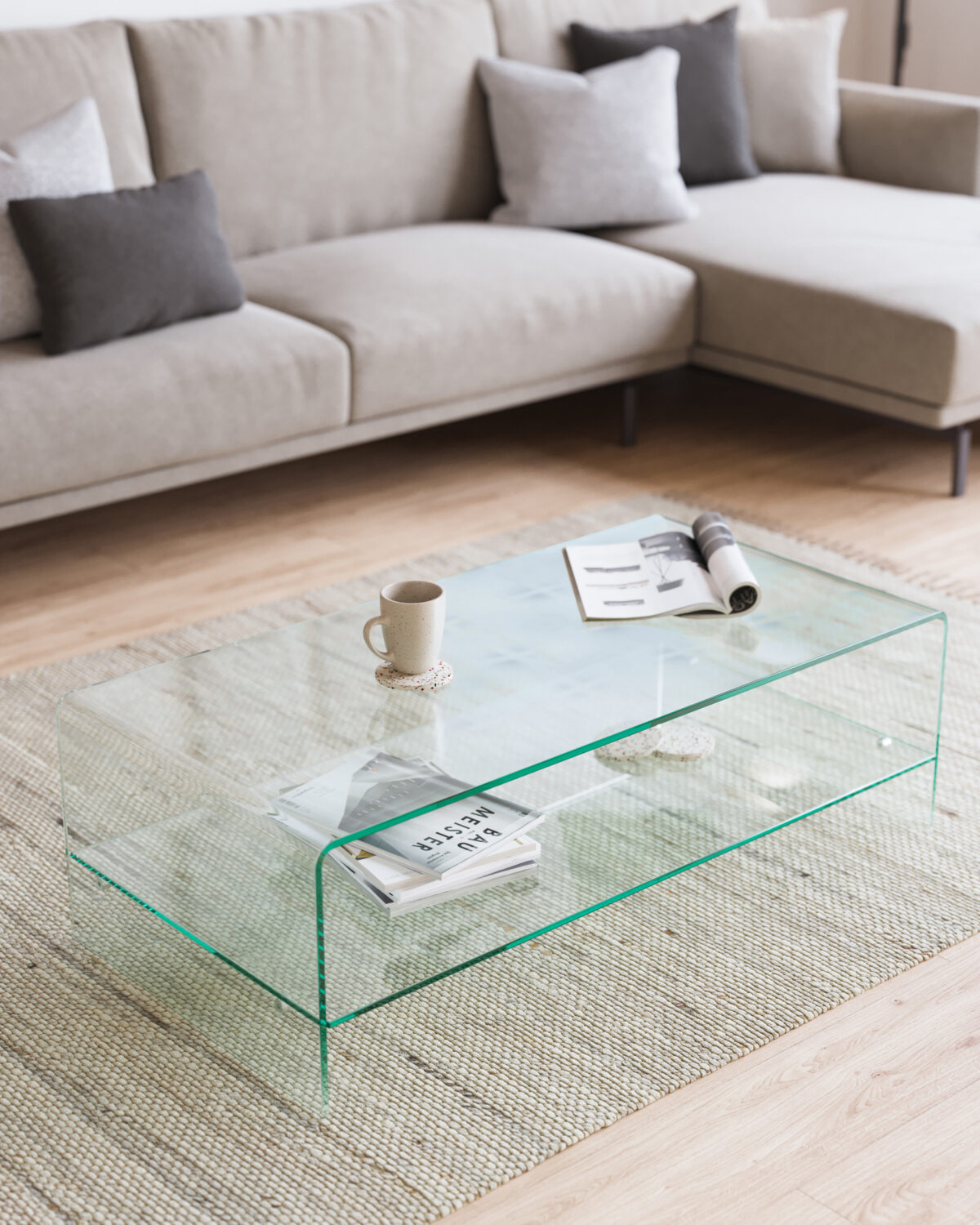 Kave Home Burano glazen salontafel 110 x 55 cm - Afbeelding 38