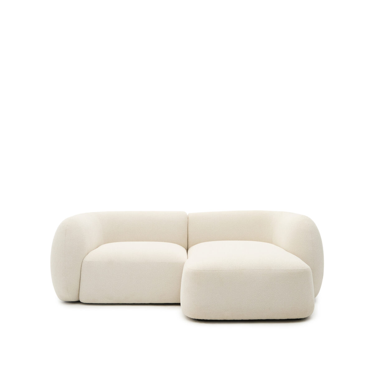 Kave Home Martina modulaire 2-zitsbank in ecru chenille met chaise longue rechts 230 cm - Afbeelding 59