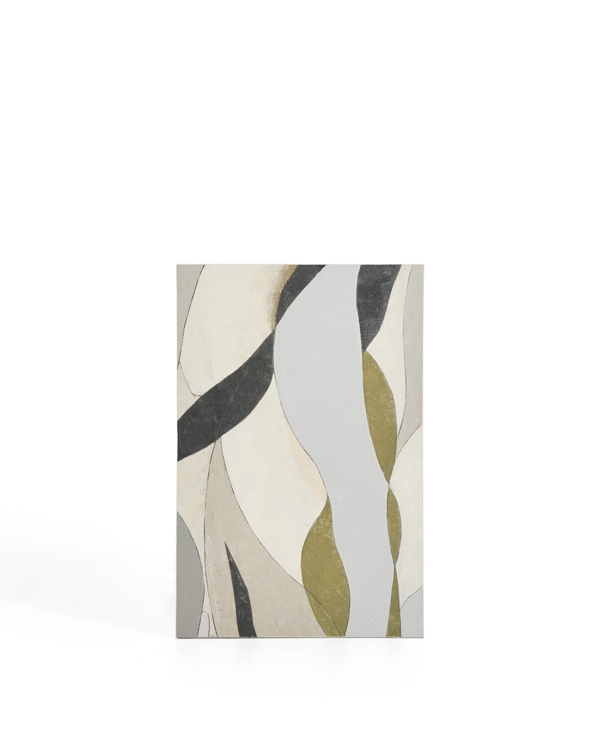 Kave Home Marvilo abstract canvas grijs en mosterdgeel 60 x 90 cm - Afbeelding 13