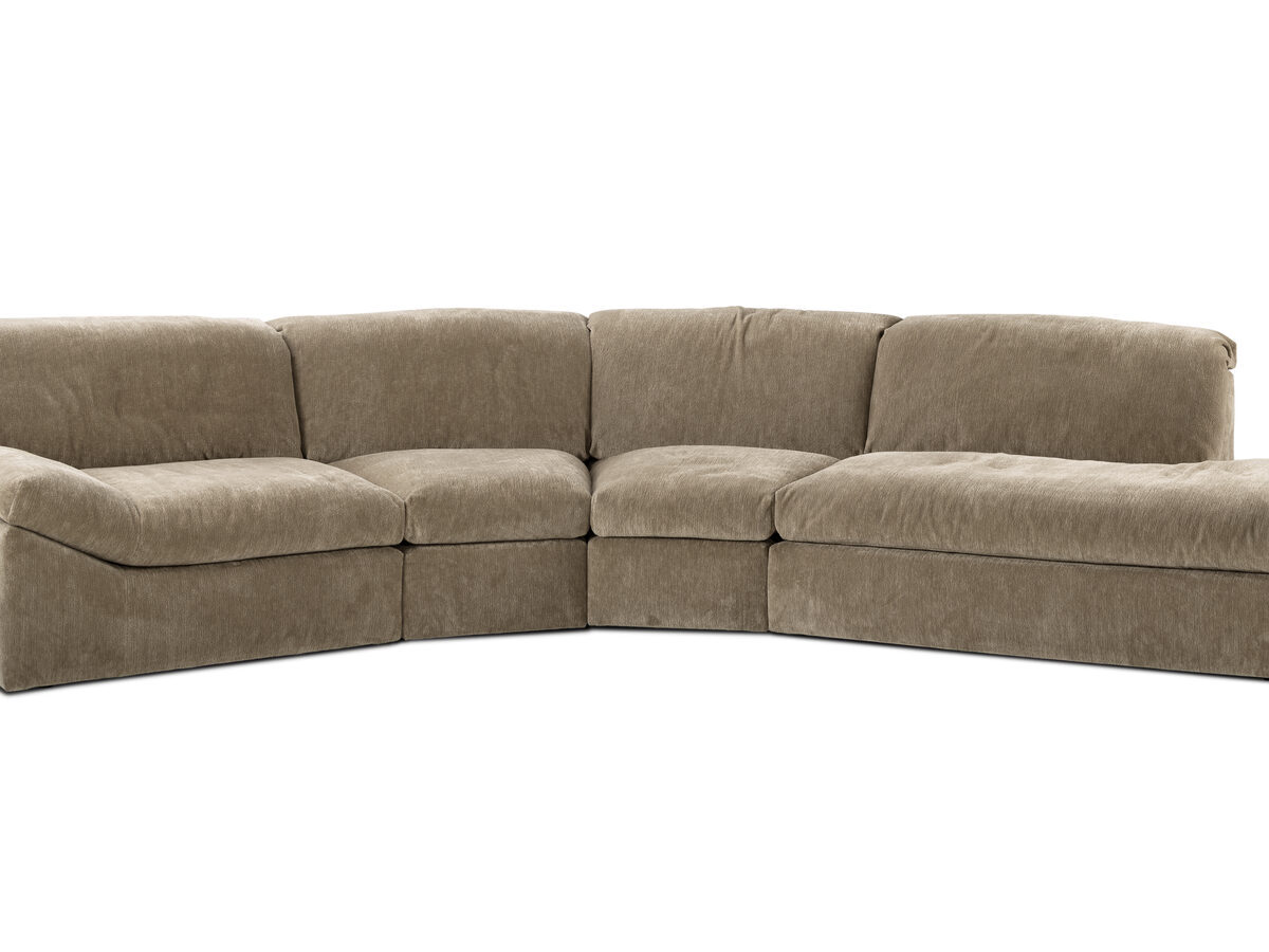 Pode Ono hoekbank in beige-grijze stof