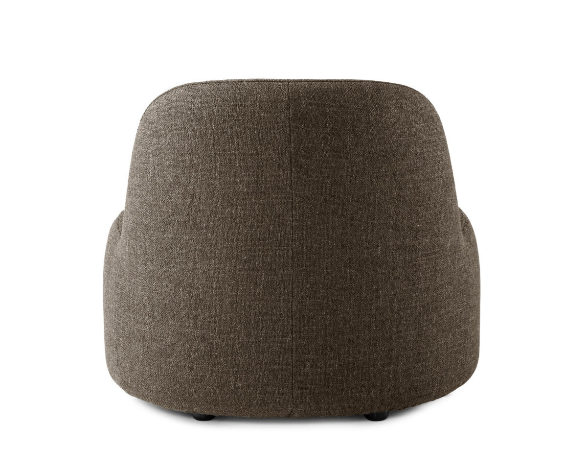 Pode Tinko fauteuil in bruine stof, achteraanzicht