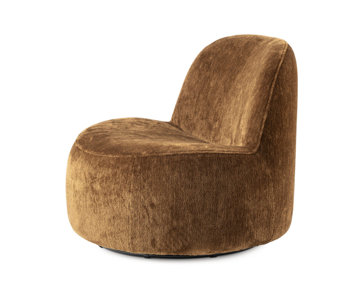 Pode Tinko fauteuil in bruin-oranje stof