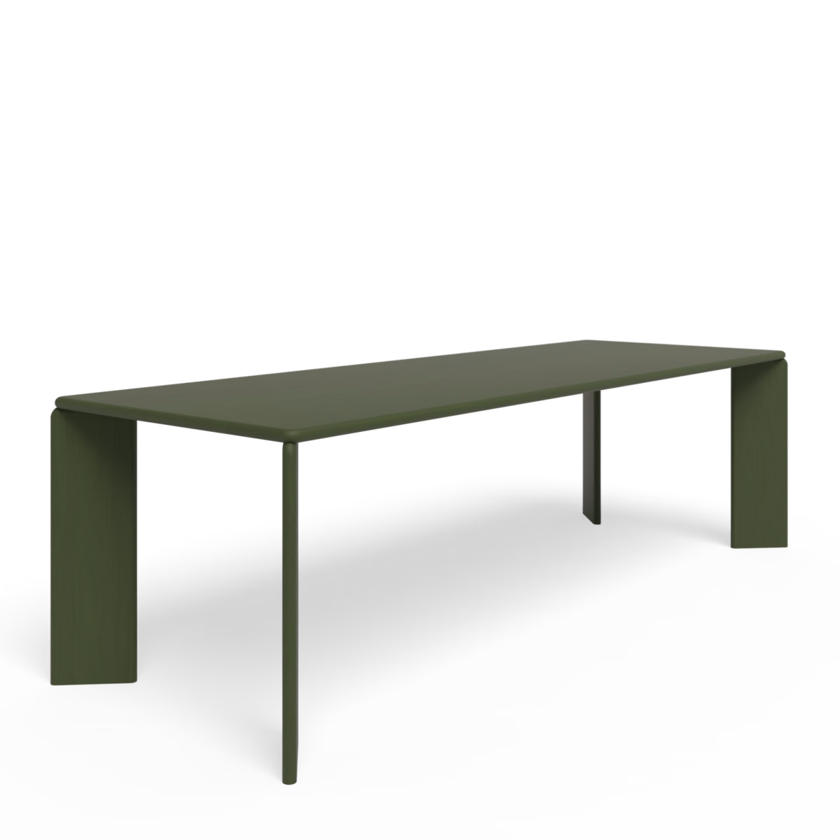 Studio HENK Soft eettafel rechthoekig eiken groene lak - Afbeelding 2