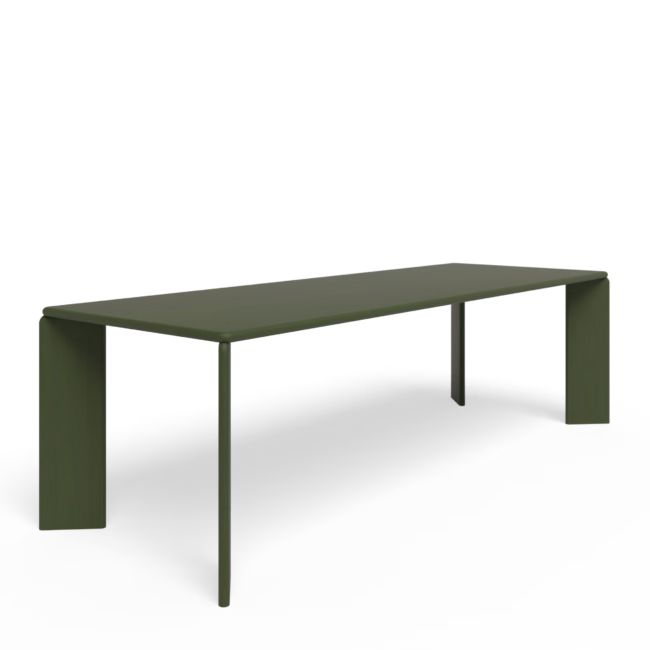 Studio HENK Soft eettafel rechthoekig eiken groene lak