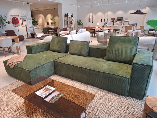 Kave Home Blok vierzitige hoekbank met chaise longue links– showroommodel