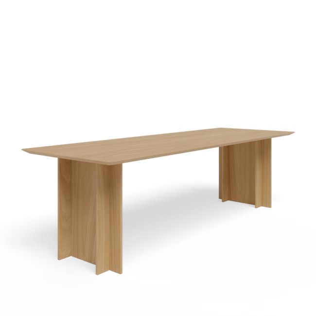 Studio HENK Column eettafel rechthoekig eiken naturel lak
