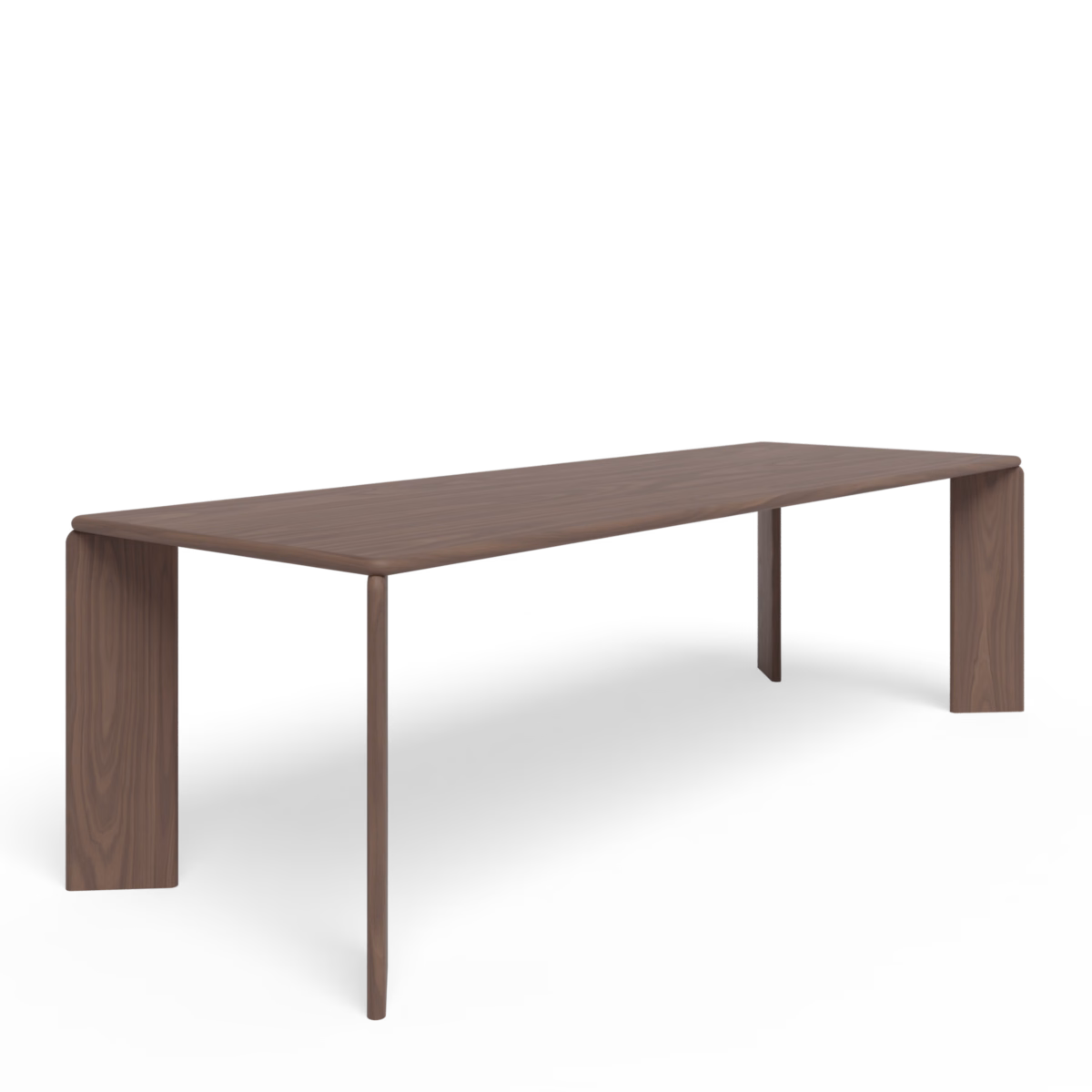 Studio HENK Soft eettafel rechthoekig walnoot naturel lak - Afbeelding 2