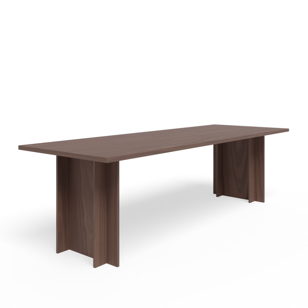 Studio HENK Column eettafel rechthoekig walnoot naturel lak - Afbeelding 2