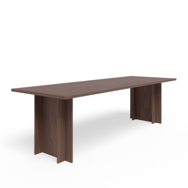 Studio HENK Column eettafel rechthoekig walnoot naturel lak